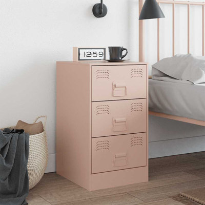 Raineri 34.5 cm W Steel Bedside Table