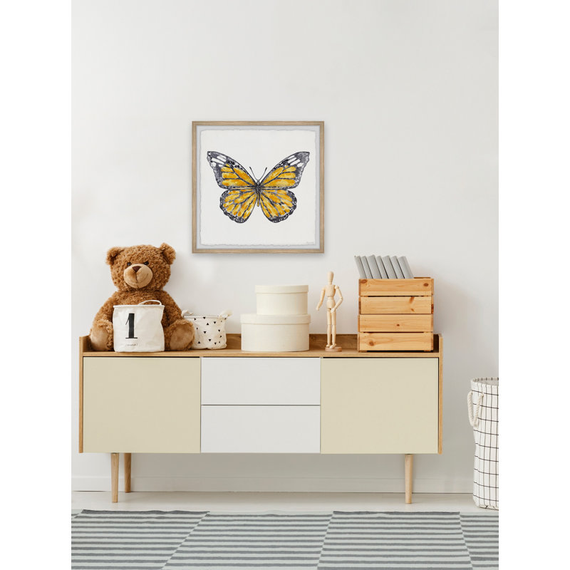 Tout sur les papillons - peinture encadrée, H 32 po x l 32 po x P 1,50 po