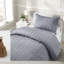 Ensembles de literie en polyester durable, rayures tissées, confort de chambre moderne