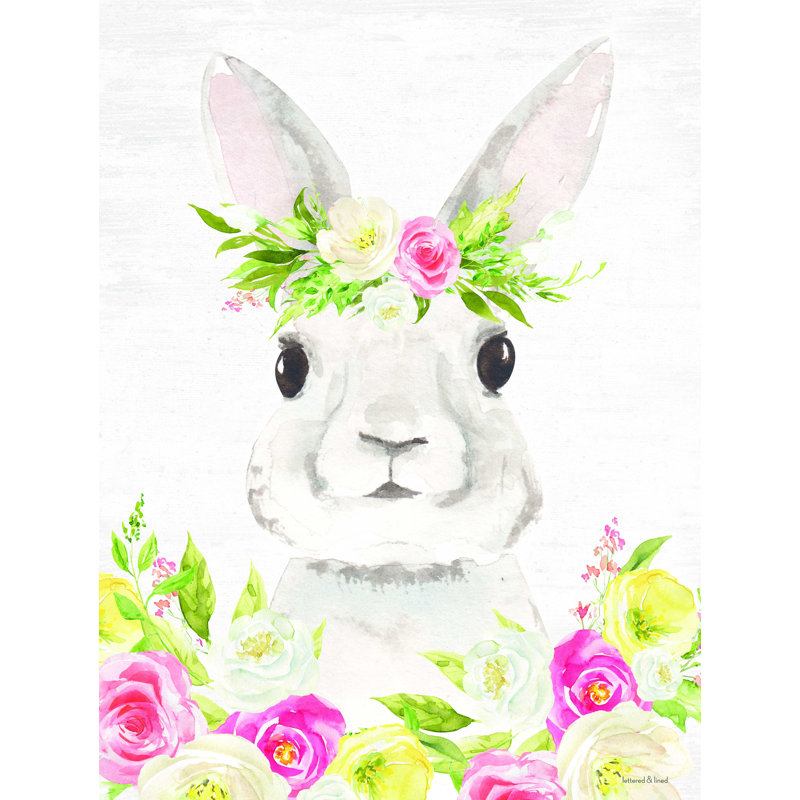 Spring Bunny - reproduction sur toile, H 32 po x l 24 po