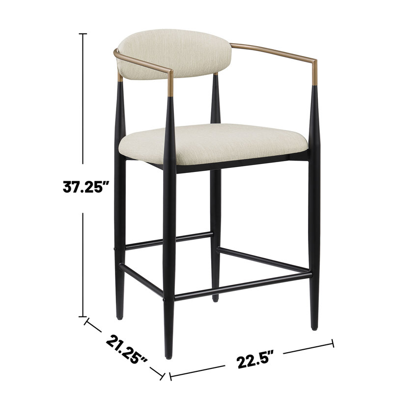 Chaisa Counter Height Chair (set Of 2), Beige, Counter Stool (25" Seat Height)