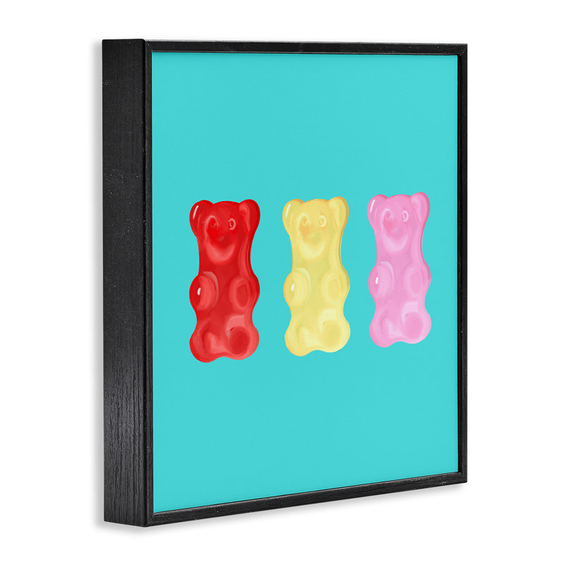 «Cute Gummy Bear Candies», art de la giclée encadrée par Ashley Singleton, H 17 po x l 17 po x P 1,5 po