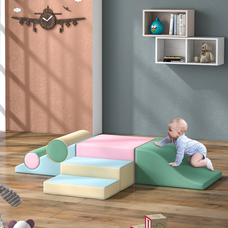 Grimpeur en mousse pour tout-petit, Rose/vert/beige