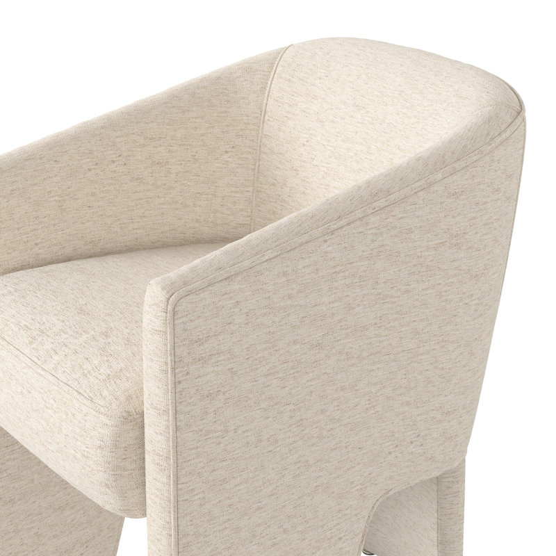 Fae Upholstered Arm Chair, Crypton Nomad Snow