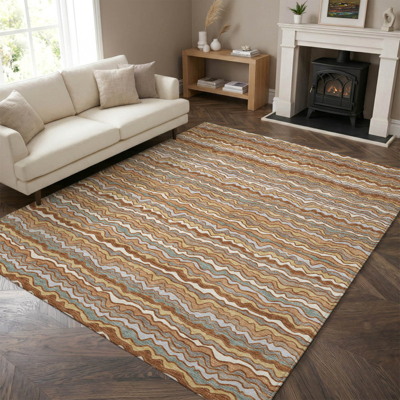 Tapis de qualité supérieure lavable à la machine Mayfield AMF2436, Paprika, 10 pi x 14 pi