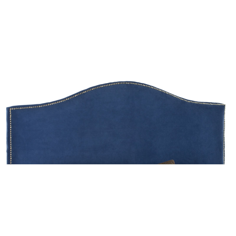 Upholstered Headboard, Velvet Blue, Full