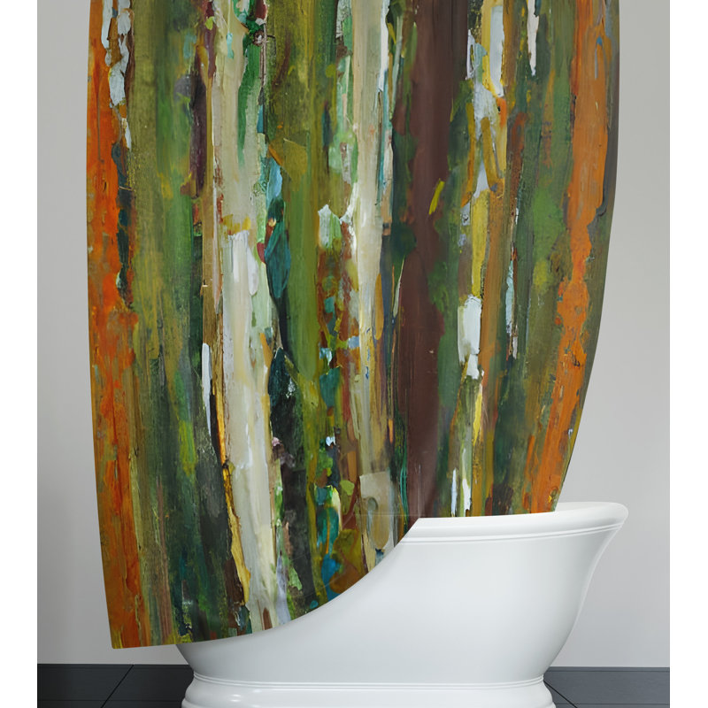 Striped Shower Curtain, 72" H x 70" W