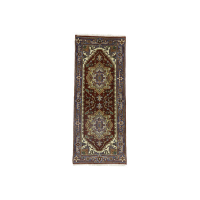 Crebilly Oriental Handmade Hand-Knotted Runner 2'5"" x 6' Wool Area Rug in Blue -  Darby Home Co, F7725998CB5842869B87E604F1783E5A