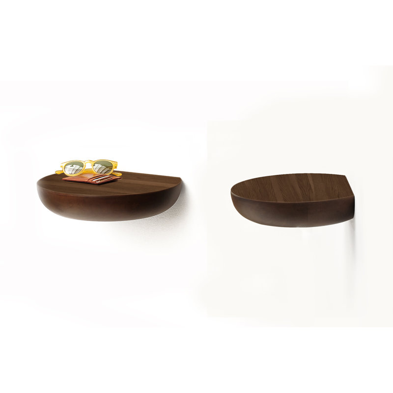 Half-circle Solid Wood Floating Shelf