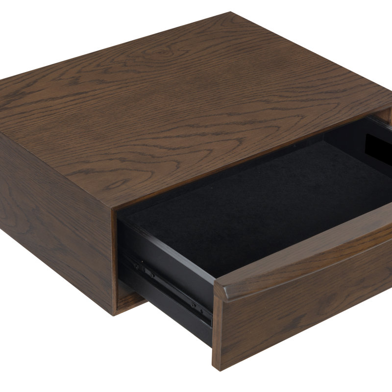 Table de chevet flottante Arcania Philbert, Noyer
