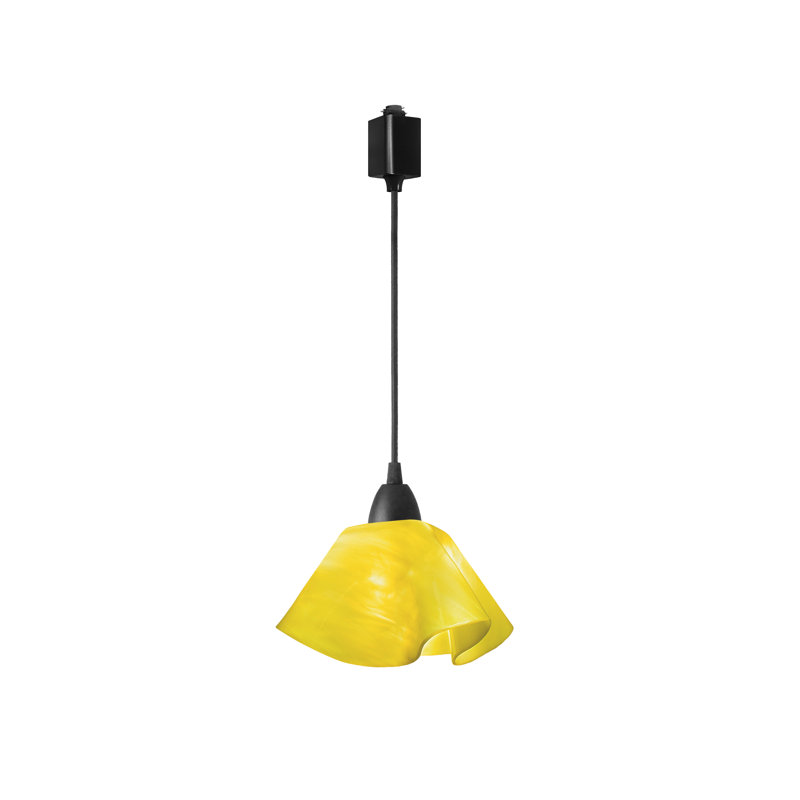 Luminaire suspendu Dale, Petit, Noir, Jaune canari