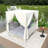 Outdoor Patio Sunbed With Curtains-1578365449
