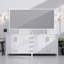 Meuble-lavabo double 84 po X P 22 po D, avec plateau en marbre de culture-1697956202