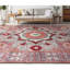 Tapis oriental en laine tissé à la main rouge / bleu