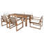 Ensemble de table et chaises d'extérieur pour 6 personnes, rustique et durable-1351091822