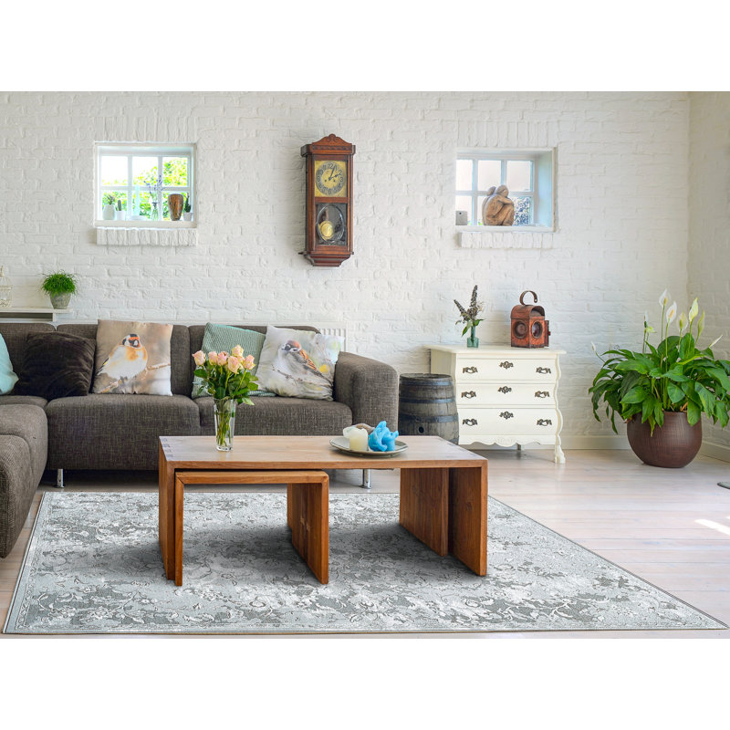 Tapis bleu/lvory area Collingwood, Rectangle 7 pi 10 po x 10 pi 10 po