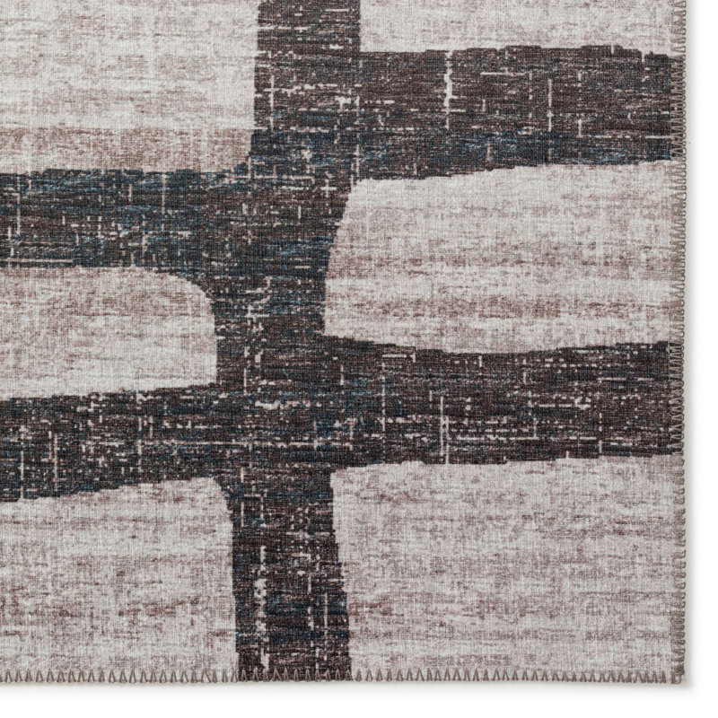 Chenille Washable Abstract Rug, Runner 2'3" x 7'6"