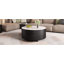 Table basse ronde moderne mobile avec roulettes-1339444975