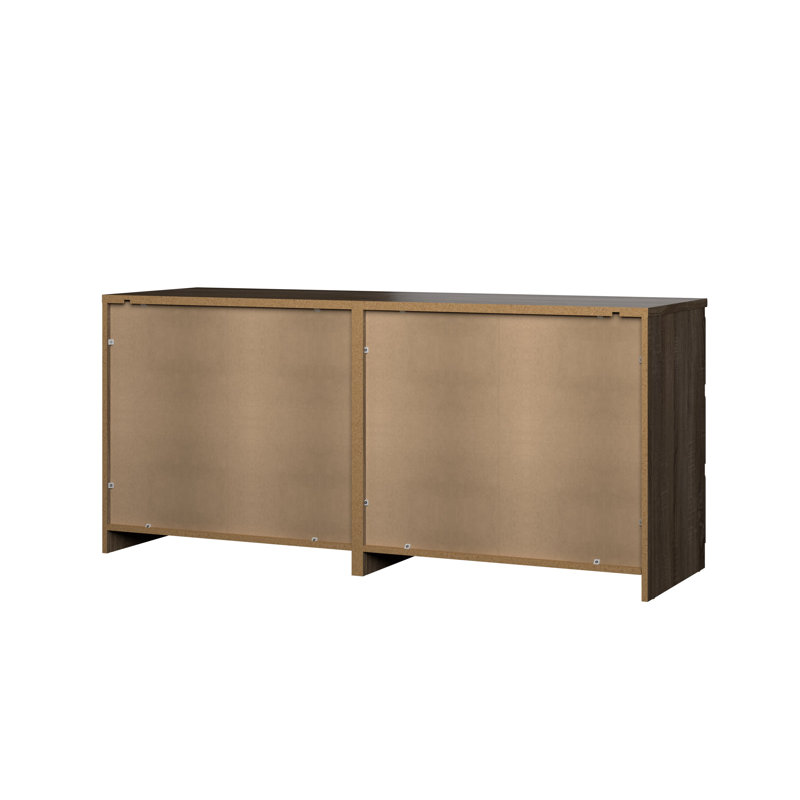 Jada 6 Drawer 60.5" W Double Dresser, Truffle