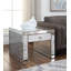 Table de bout, miroir et faux diamants