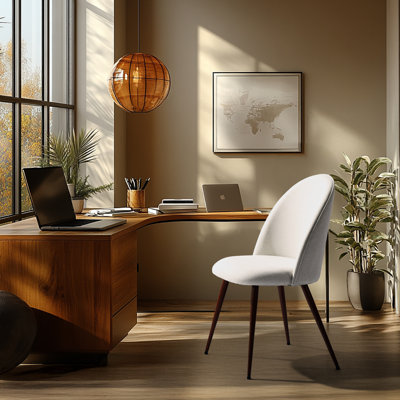 Elegant Upholstered Office Chair with High Backrest Task Chair for Office and Conference Rooms