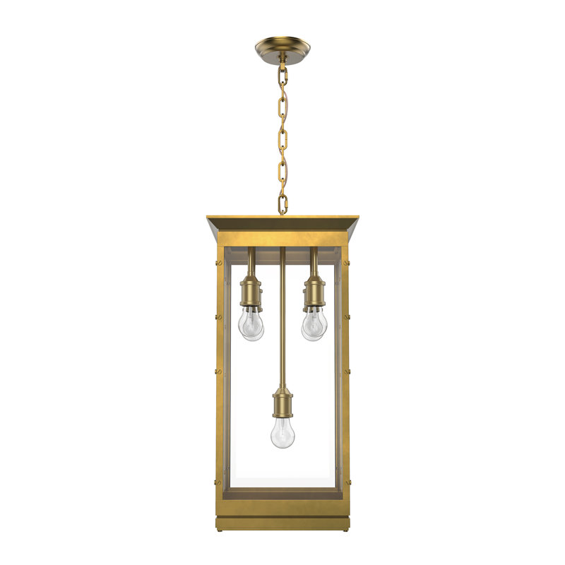 Douglas 5 - Light Chandelier, Vintage Brass