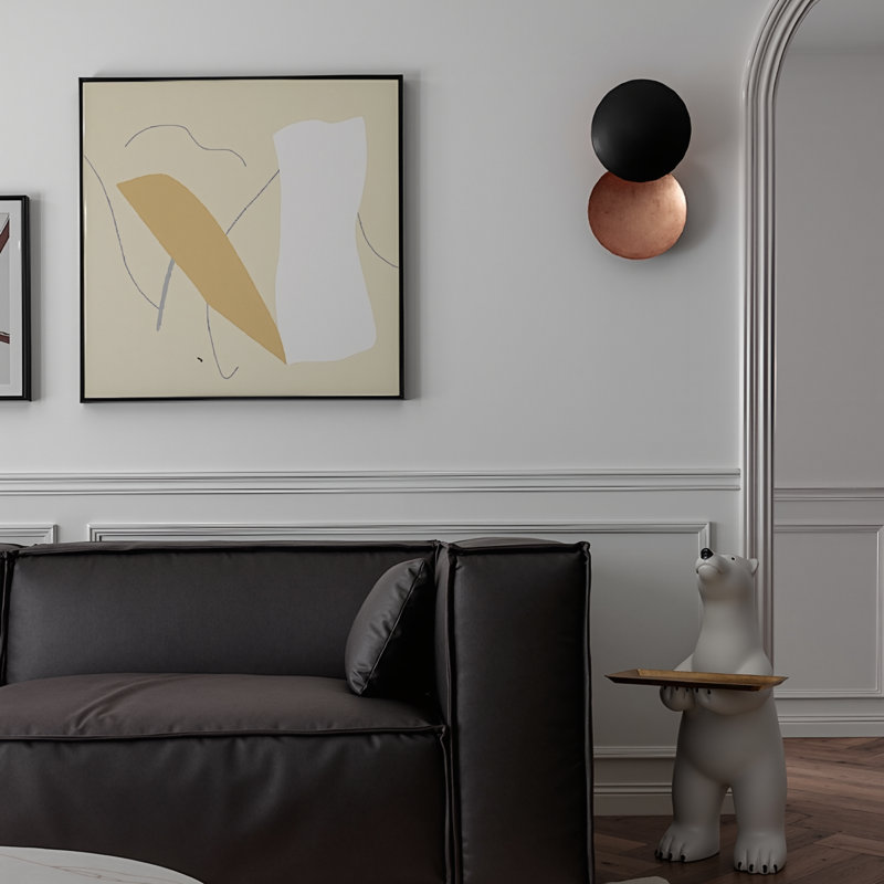LED Flush Mounted Wall Sconce Iron, Copper