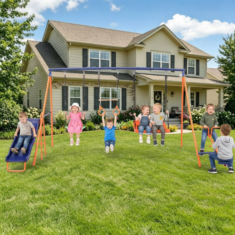 5 in 1 Multi function Outdoor Heavy Duty Kids Swing Set