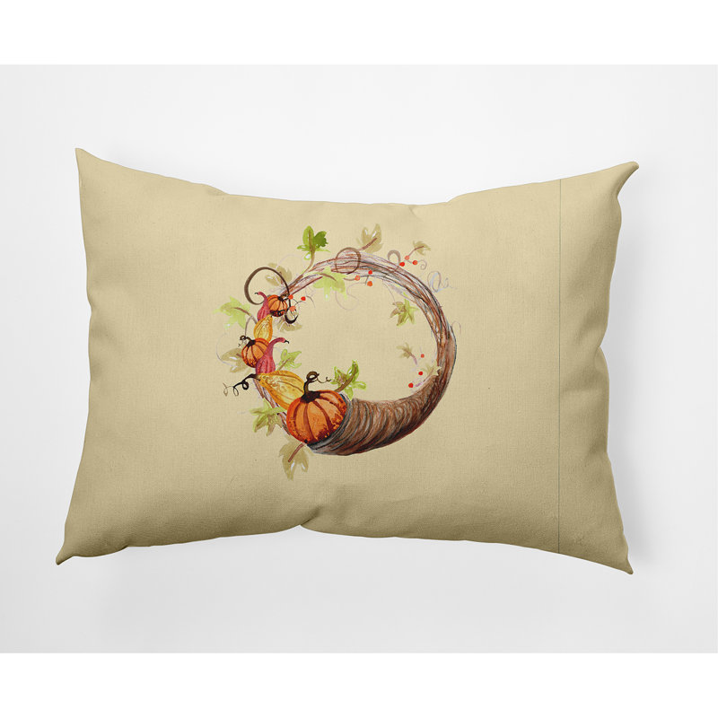 Outdoor Reversible Throw Pillow, Yellow