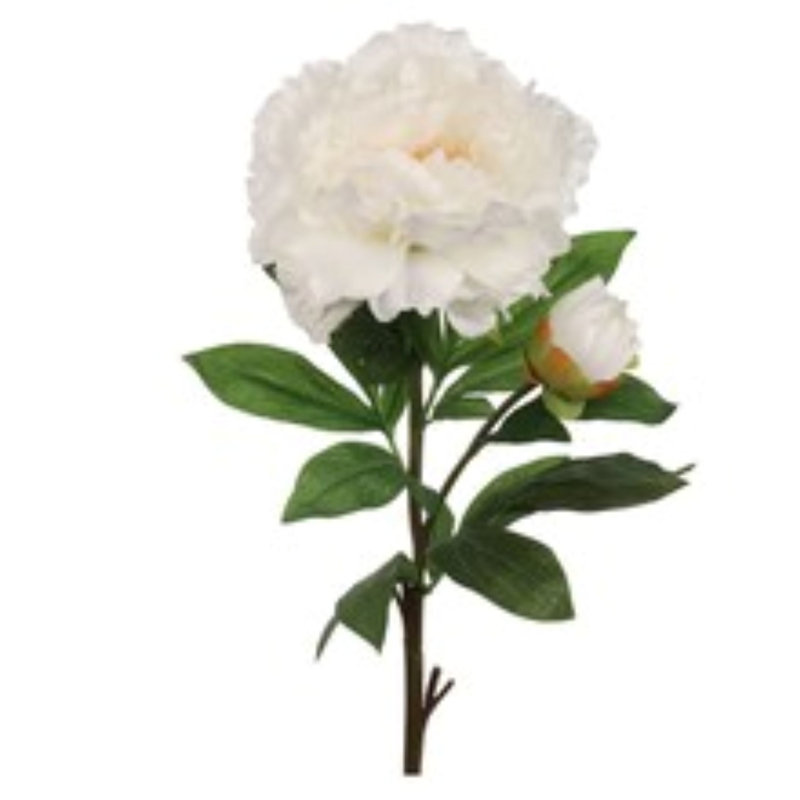 4 tiges de pivoines de 30 po - arrangement floral réaliste