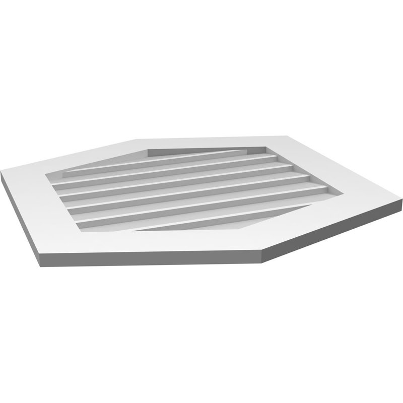 Ventilé vertical à pignon vertical 4/12 po, H 28 po x l 28 po x P 1 po