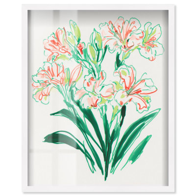 Décoration murale Joyful Jumble Shadowbox par Art Remedy, cadre blanc, 36 x 45