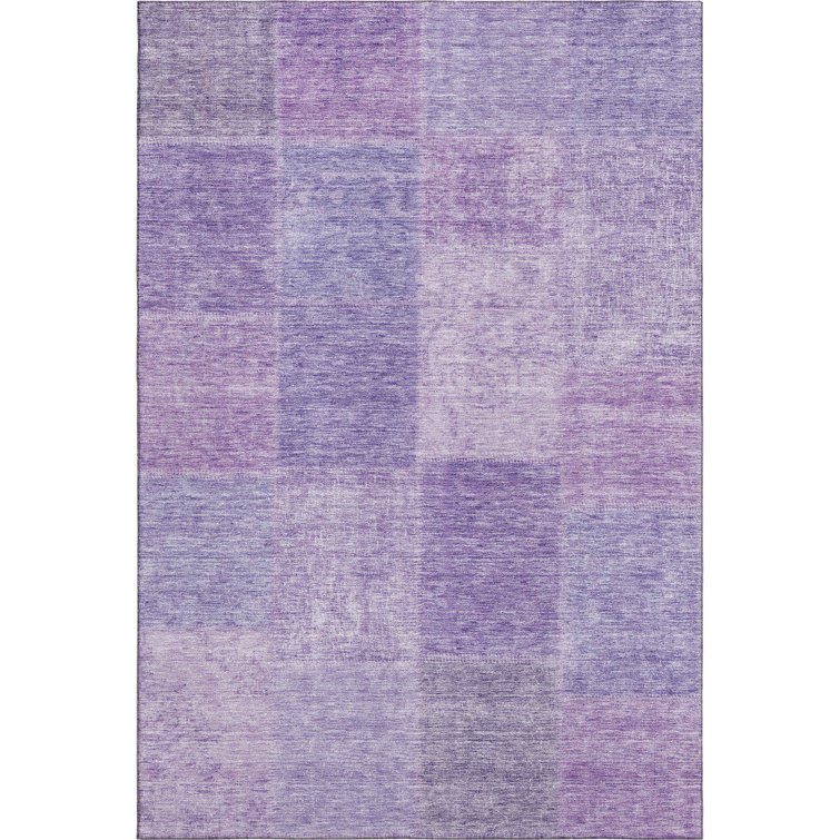 Premium Machine Washable Prisco Lavender Rug