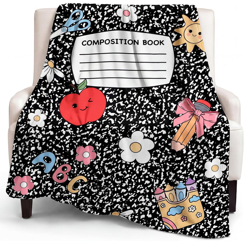 Coussins de composition 60 po x 50 po Back to School, 60" L x 50" W