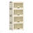 4 Tier Plastic Storage Bins With Lids, Stackable Storage Containers with Wheels, Folding Storage Boxes, Collapsible Storage Bins, Cabinets