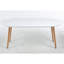 Table extensible, table de salle à manger, pieds en bois, 100/140 / 180X100x75cm