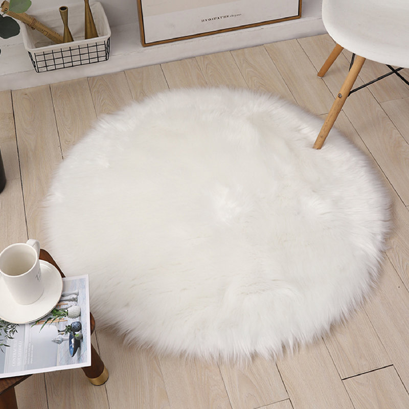 Sheepskin Indoor Rug, Round 3'