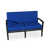 Coussin bleu marine / finition espresso