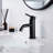 Single Hole 6.44" High Stainless Steel Bathroom Faucet Matte Black Compliant Aerated Waterfall Stream Spot- Finish Manual For Redecoration Operation Improvements-121597109