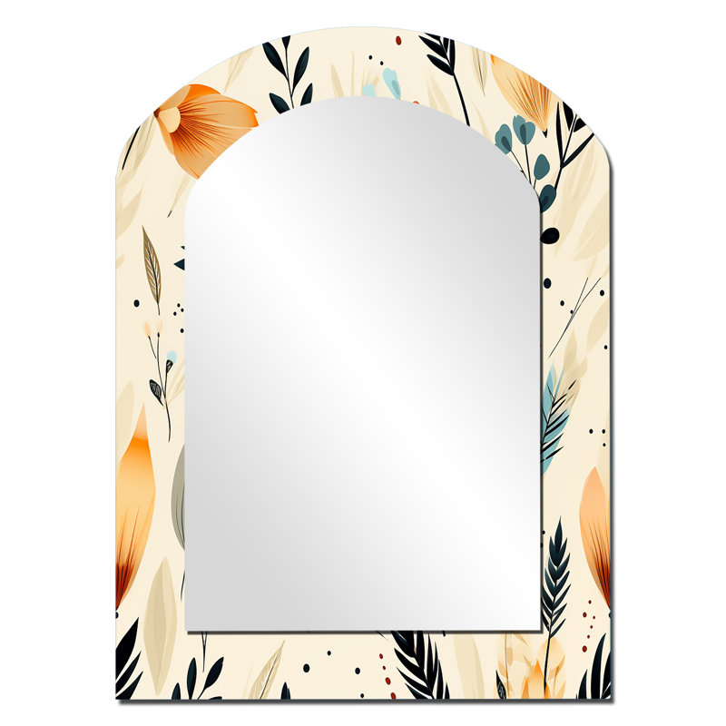 Motif tribal oasis boho - grand miroir mural Boho, 34 po x 25 po