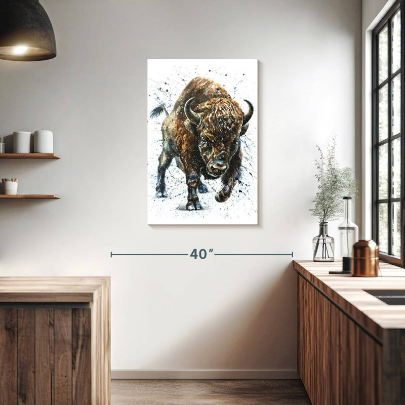 Buffle féroce sauvage Brampt, H 36 po x l 24 po