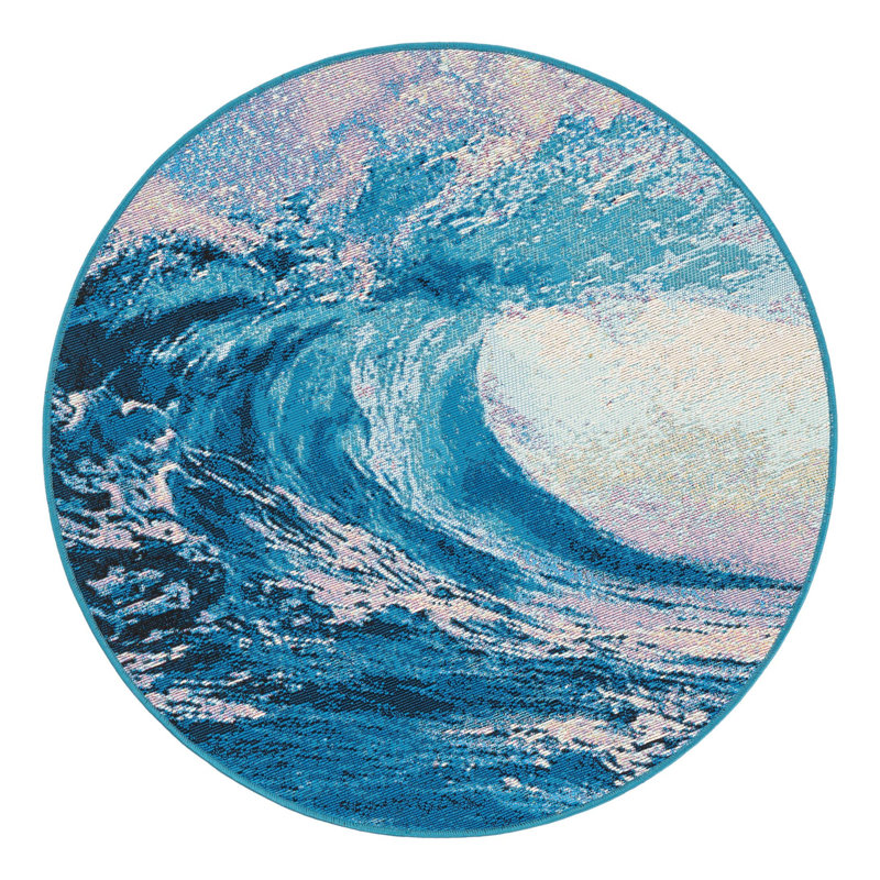 Keazia Indoor/Outdoor Area Rug, Round 3'3"