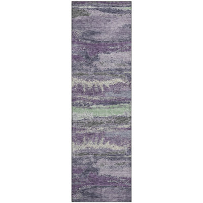 Premium Machine Washable Prisco Purple Rug