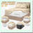 Cotton Percale Sheet Set - Deep Pocket Bedding Bundle with 4 Pieces: 1 Flat Sheet, 1 Fitted Sheet, 2 Pillowcases - Crisp, Cool, Strong Linens-115840830-115840819