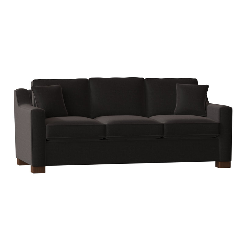 Aceyon Upholstered 79'' Reclining Sofa, Walnut, Entice Steel