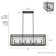 Chevron 6 Light Linear Rectangle Chandelier