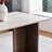 Modern warm rock slab rectangular dining table-1434861291