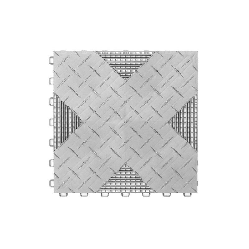 Carreaux de plancher de garage l 48 po x L 60 po, Argent