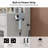 Makeup Vanity With Led Mirror & Rgb Lighted, Charging Station, 3 Drawers And 2 Glass Cabinets, Glass Top Vanity Set With Fold-Up Panel