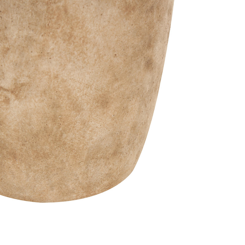 Vase texturé en jonquille et céramique, Marron clair